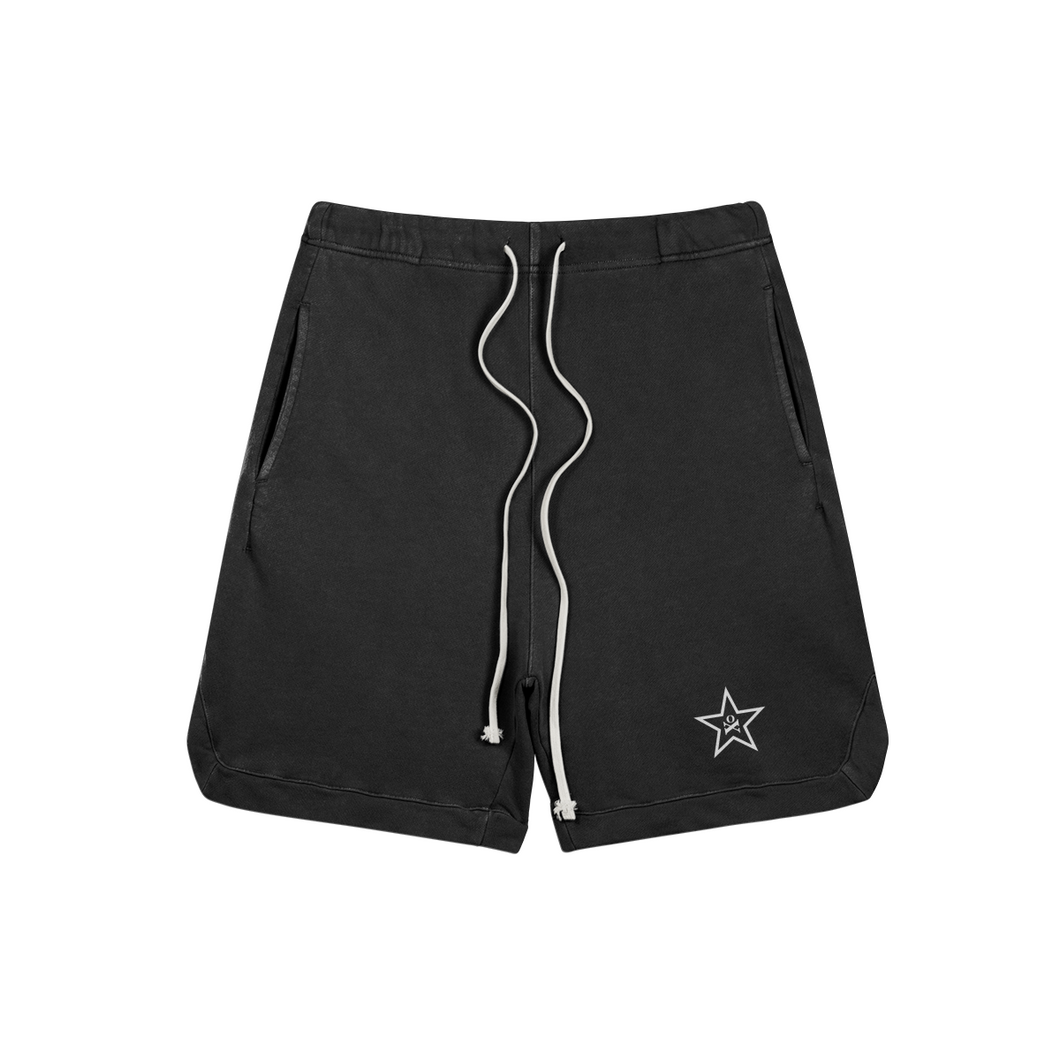 THE LIL WHITE STAR CLIPPED SWEATSHORT